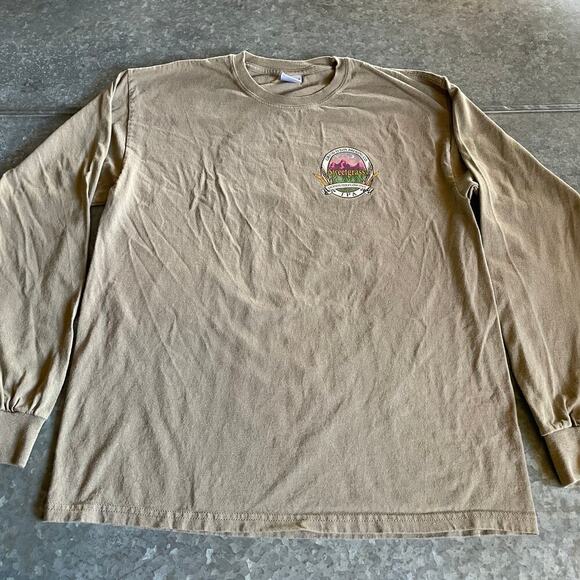 Grand Teton Brewing Co Sweetgrass Jackson Hole's IPA Shirt Large Tan Long Sleeve - Picture 1 of 9